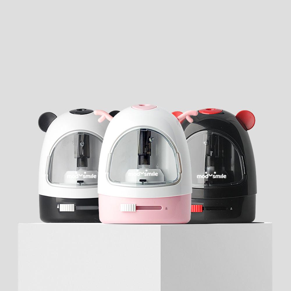 자동연필깎이 휴대용 미니 전동연필깎이 미술용 심조절