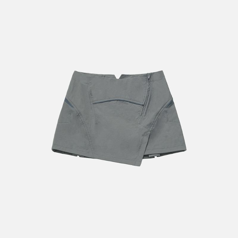 [AE SYNCTX : 에이시넥틱스] C_ PLEATED MINI SKIRT CHARCOAL