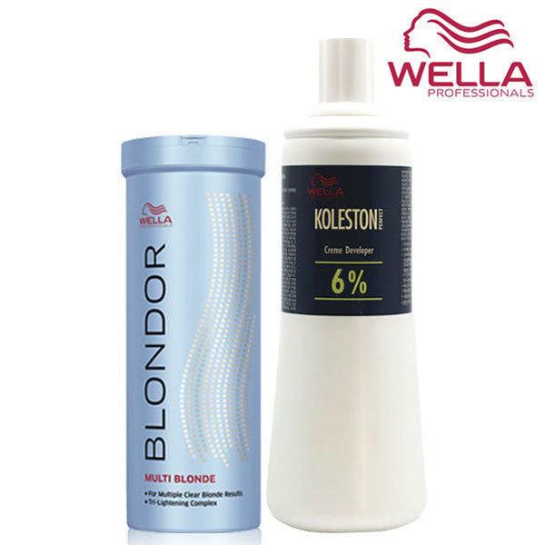 웰라 블론더 탈색약 400g + 웰라 6% 산화제 1000ml