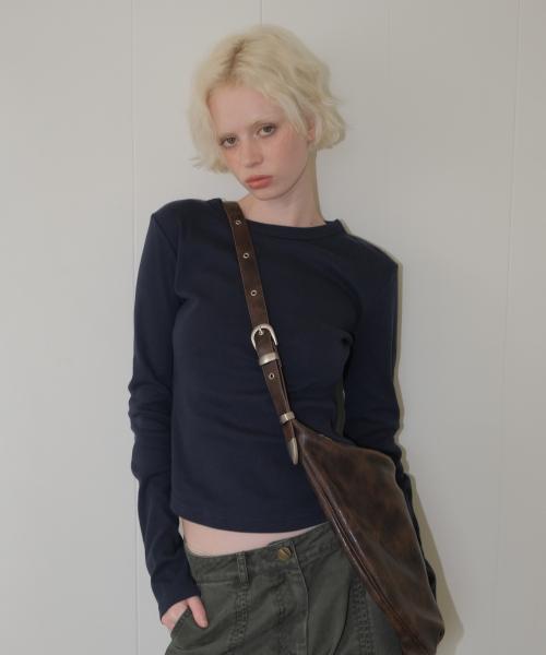 C 90S LINE BASIC LONG SLEEVE T-SHIRT_NAVY