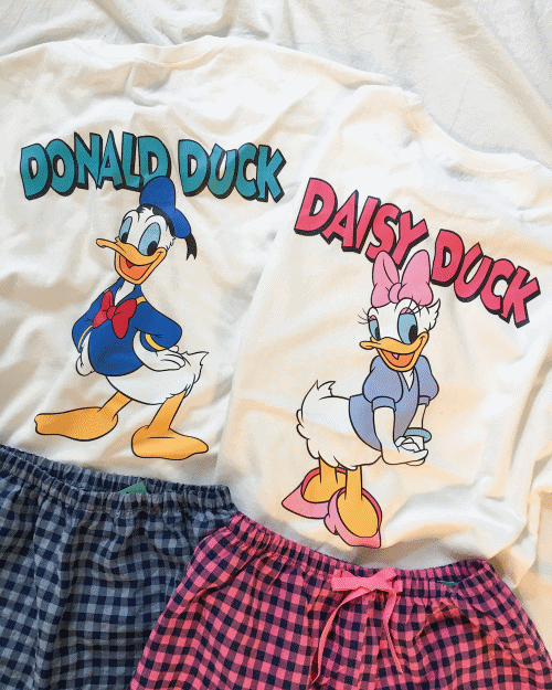 [당일출고]디즈니 잠옷 여행 시밀러룩 커플 티셔츠