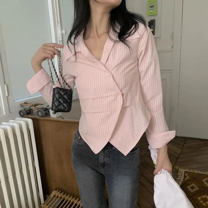 퓨렌 드레이프 블라우스_2COLORS