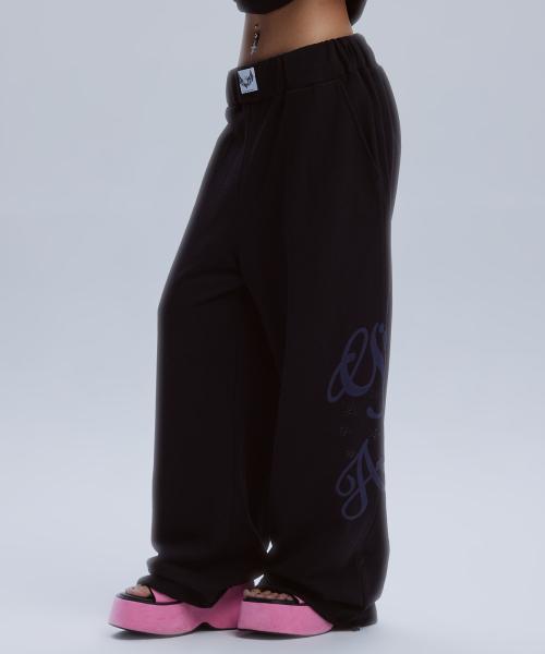 LETTERING LOGO SWEATPANTS_BK