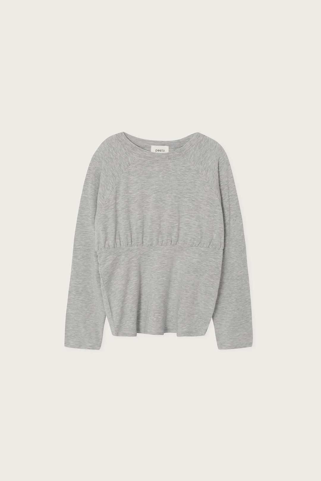 SLIM SHIRRING TEE MOON