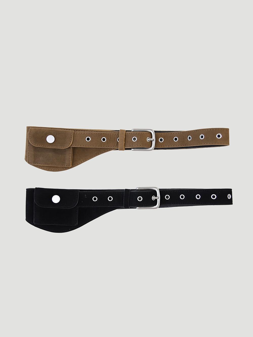 SUEDE POCKET BELT (2COLORS)