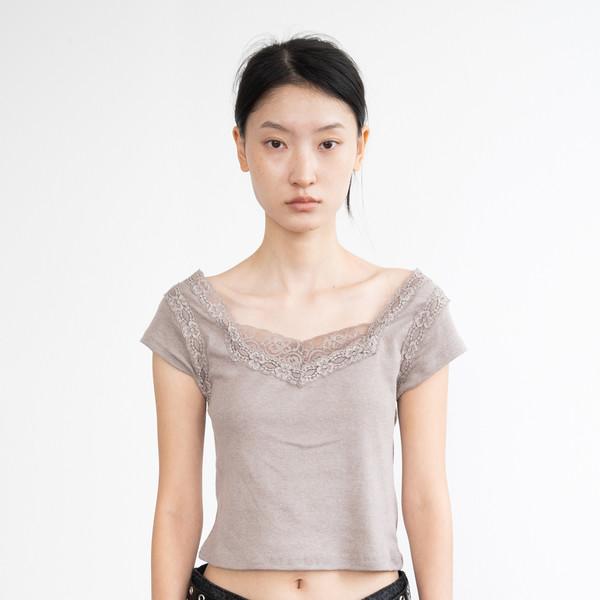 Lace Edge Top (Moca)