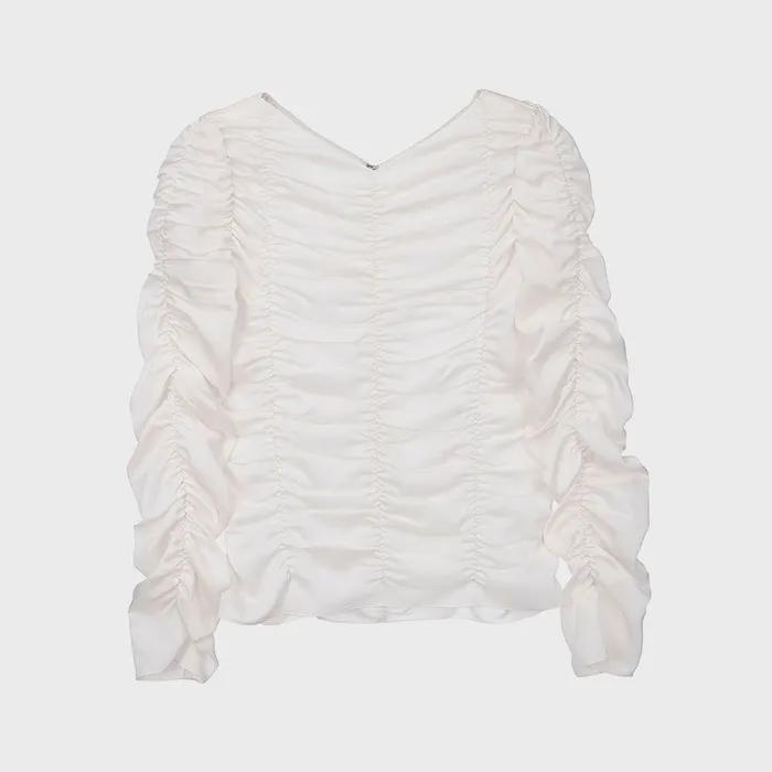 Satin Smocking Blouse KW2SB0340_03