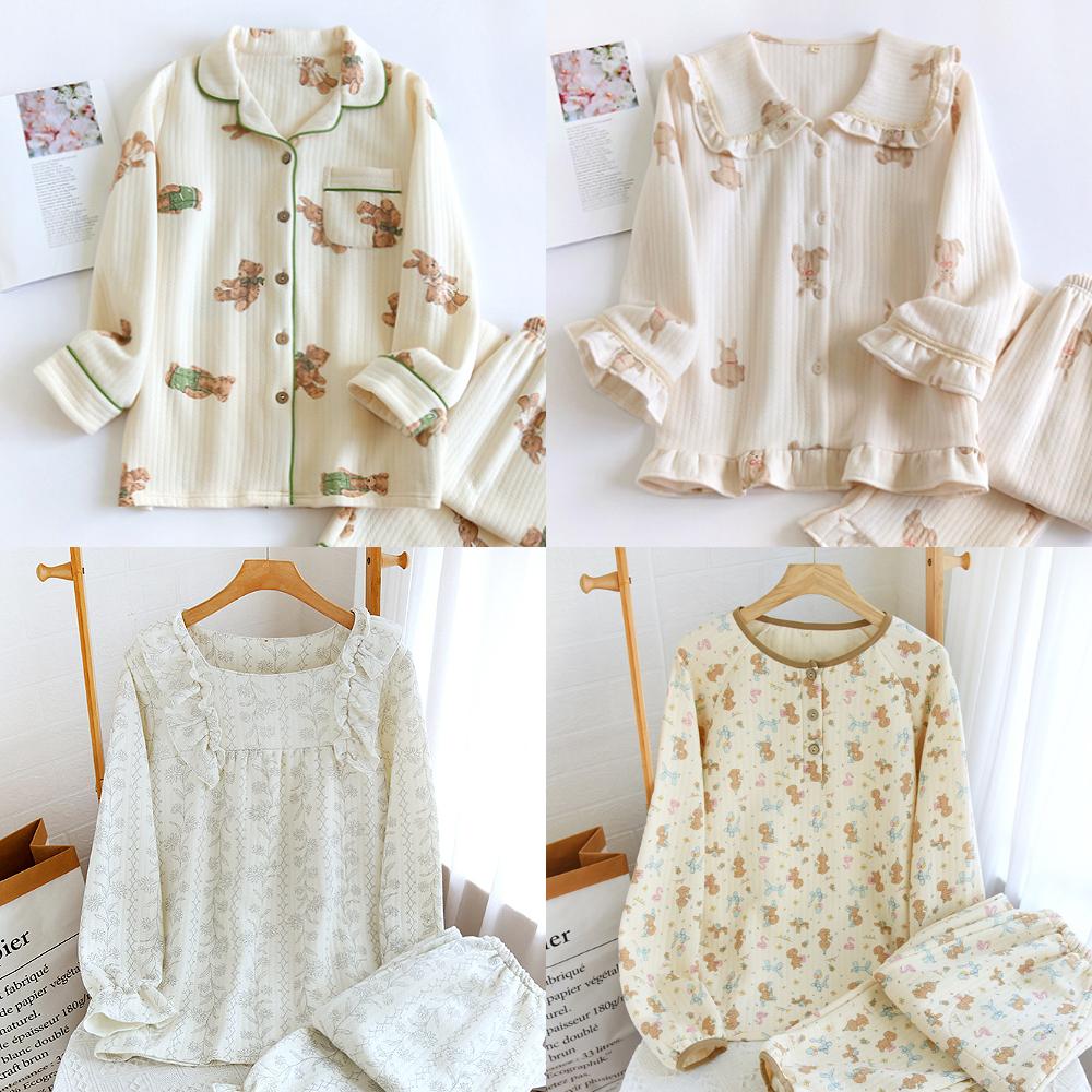 퀄팅 누빔 잠옷 모음전 겨울 파자마