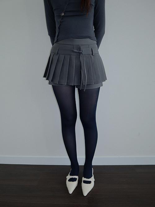 PLEATS SKIRT PANTS, 2color