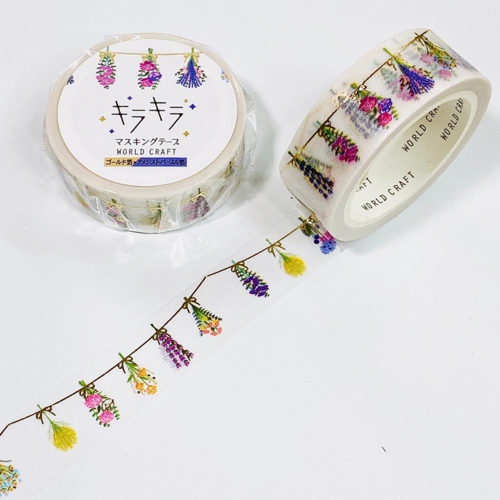 월드크래프트 키라키라 마스킹테이프(Dried Flower) KRMT15-042