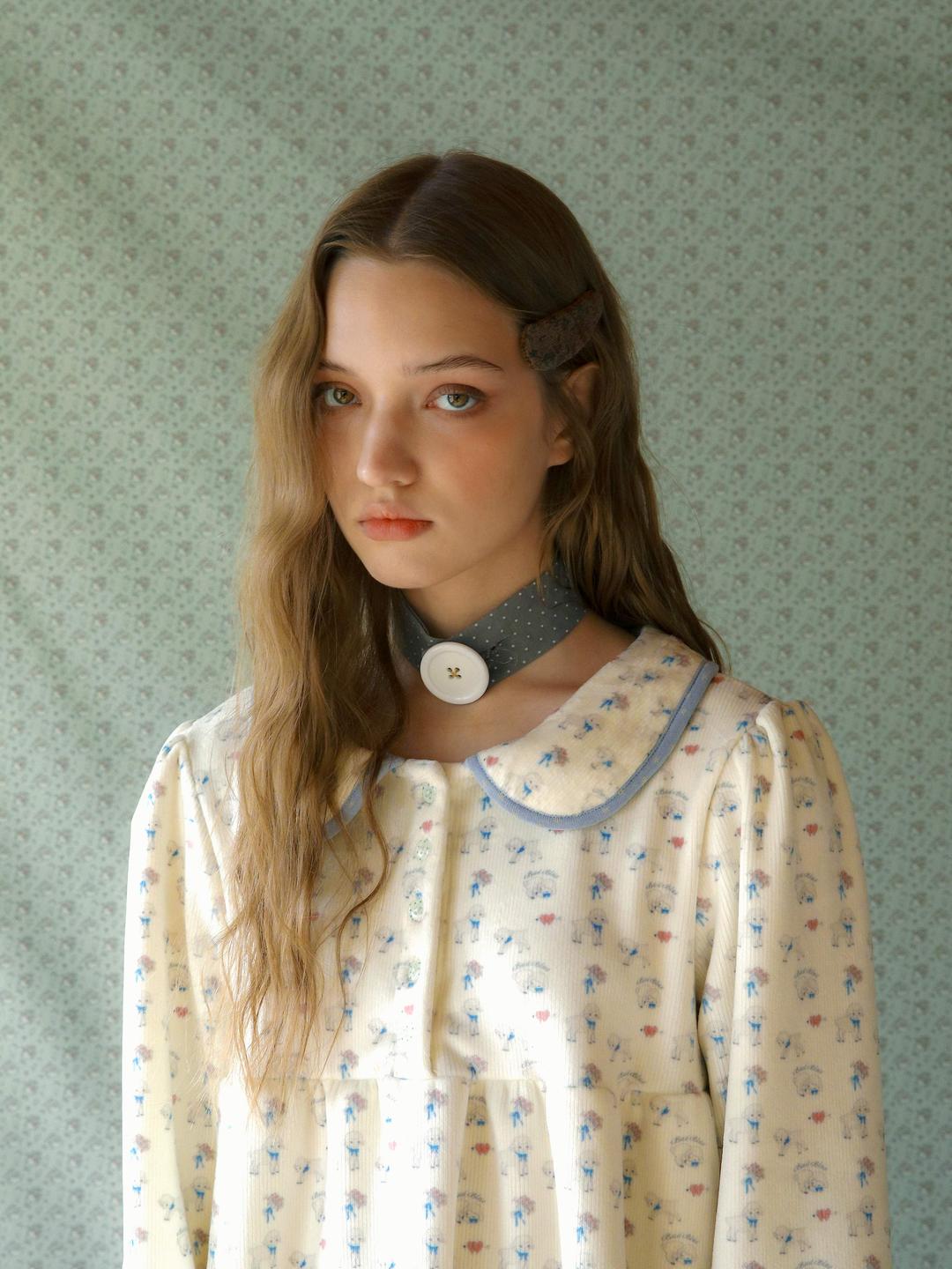 Zzz Baby Sheeps Pajama Top Ivory