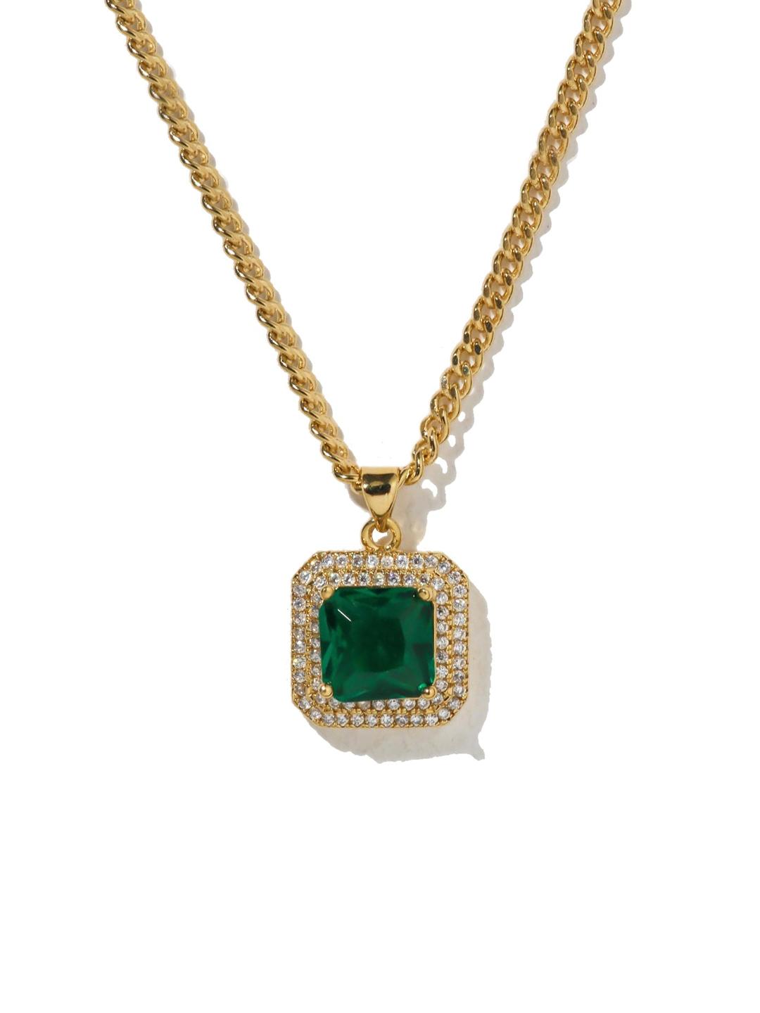 The Emerald Isle Necklace - Emerald / Charm / One Size