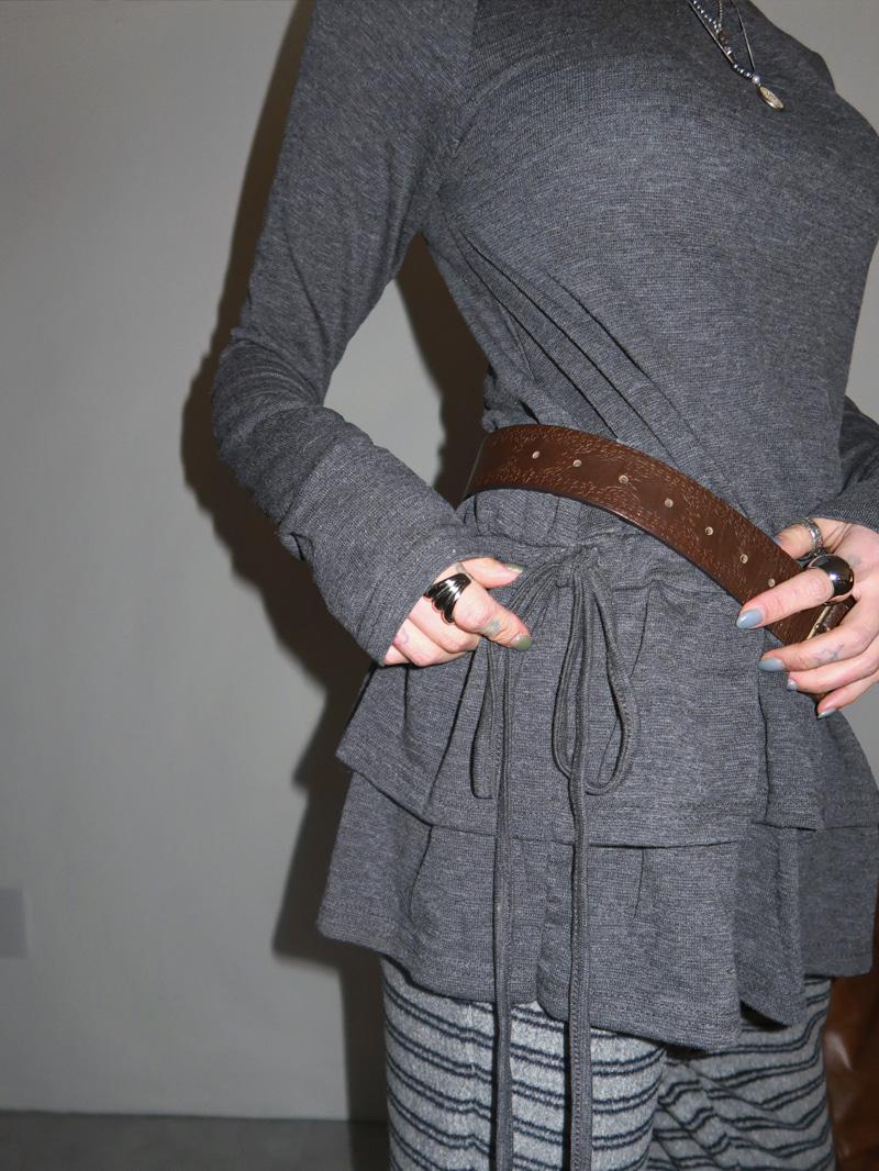 레이어드프릴티셔츠-t