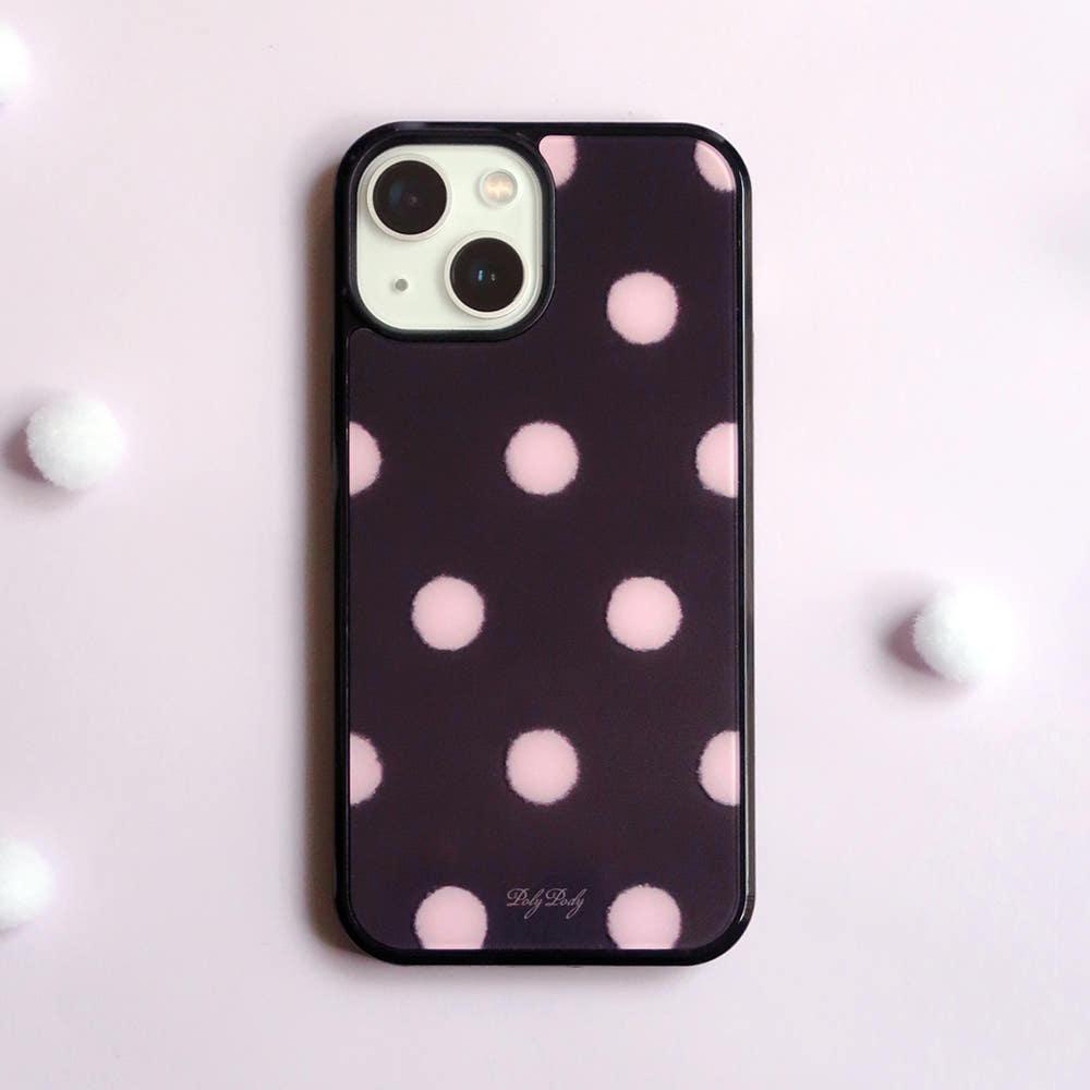 snowball dot case (pink) 스노우볼 도트 글라스 범퍼 케이스 iphone 13 mini