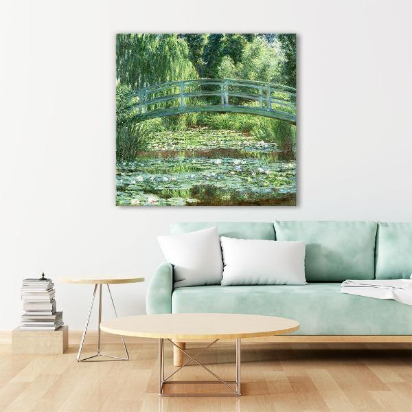 원화사이즈 클로드 모네 캔버스 명화액자 일본식다리 수련연못, 지베르니