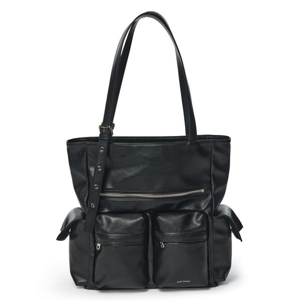 포켓 쇼퍼백 pocket shopper bag L nappa black