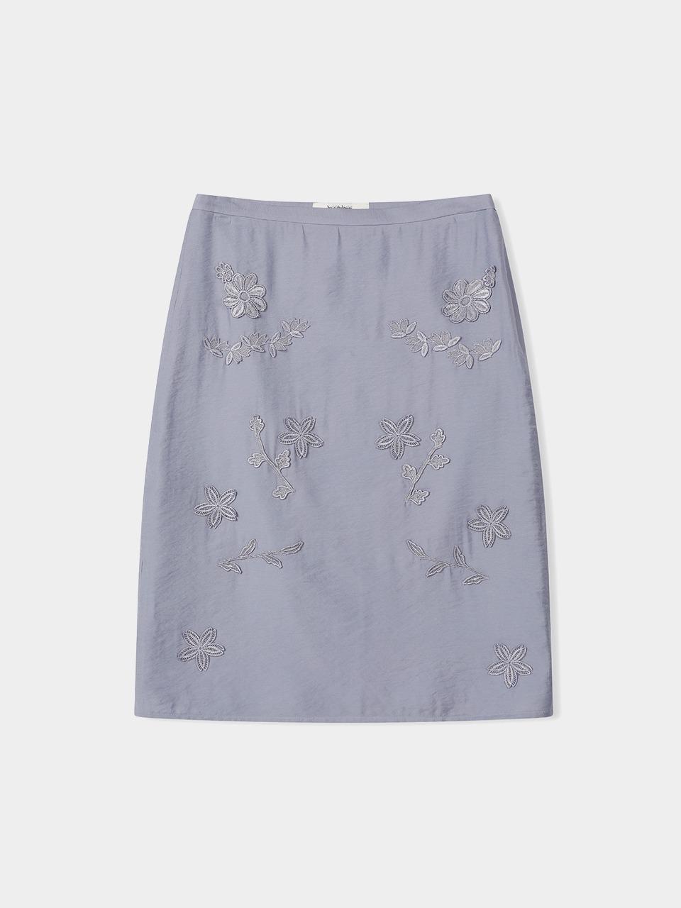 Floral Lace Mid Skirt_Lavender