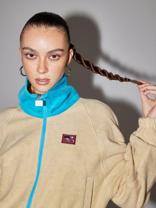 RB Terry Zip-up Jumper Beige