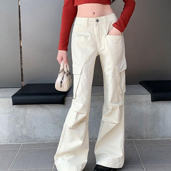 크린 스트레이트 카고 팬츠