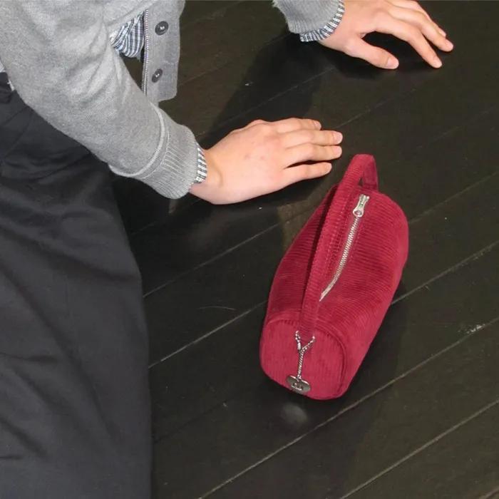 Fade Corduroy Tote Cherry Red