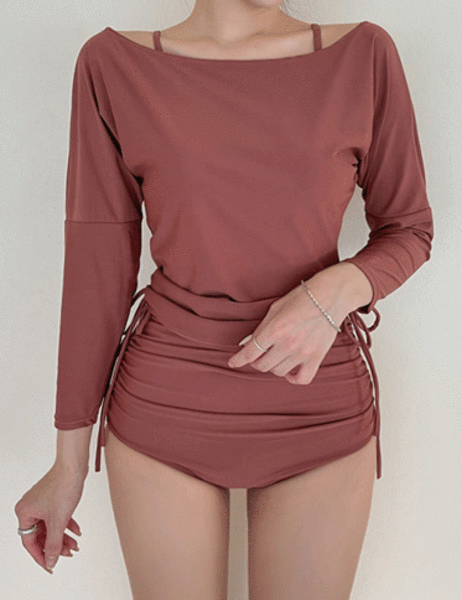 셔링하이 비키니+탑 커버업SET (2P)