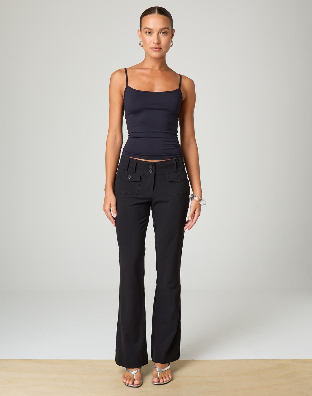 Low Rise Tailored Flare Pant