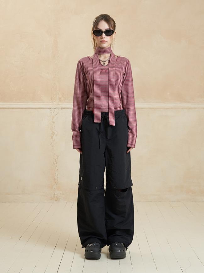 Scarf stitch logo point  t-shirt_ST