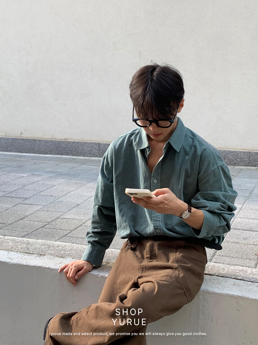 Pigment overfit cotton shirts (9color)