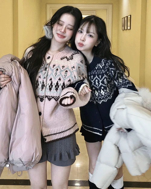 [ 폭닥니트 ] pipi WOOL 노르딕 오버 CD