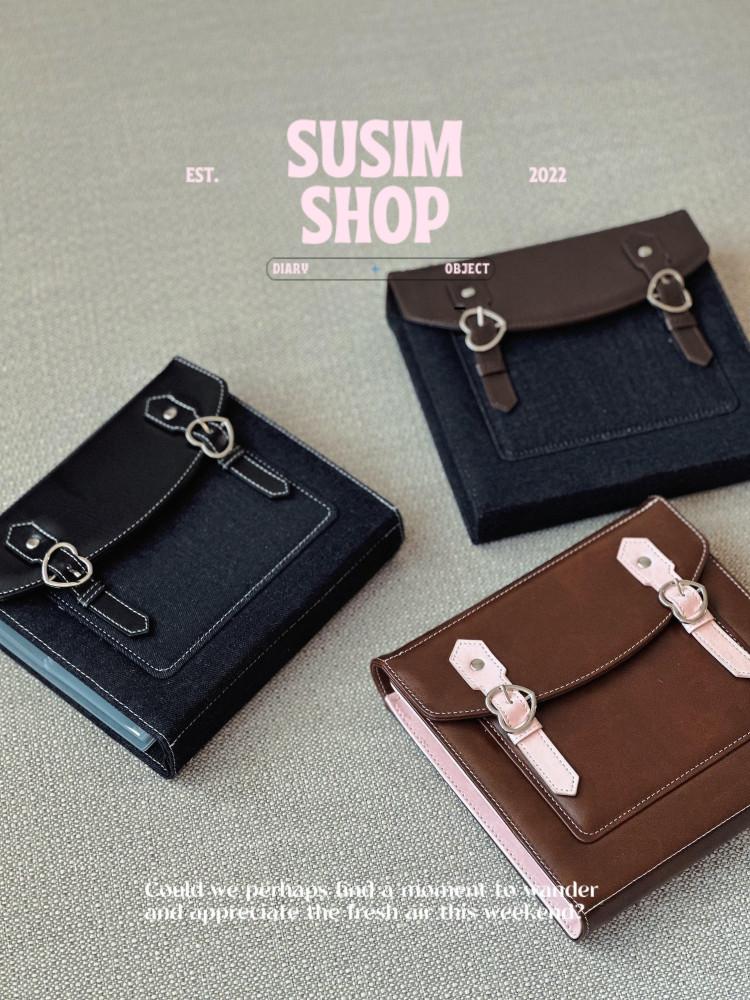 수심 Denim Leather Diary(3 color) 데님 레더 콜렉트북 A6 가죽 다이어리