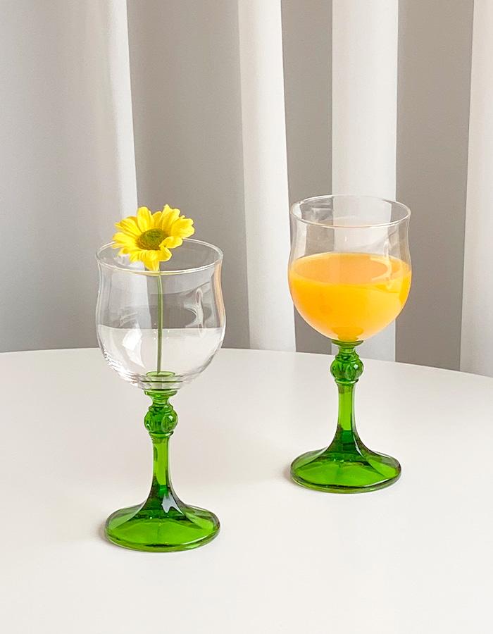 green tulip glass