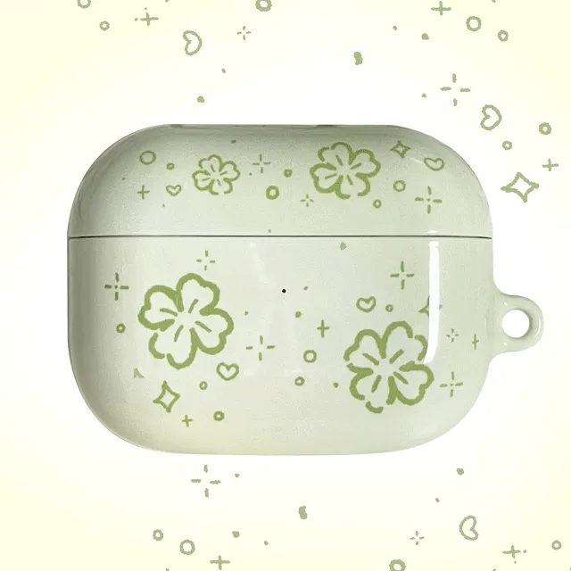 ˚｡⋆｡ Lucky clover｡⋆｡˚행운의 클로버 하드 에어팟 버즈 케이스
