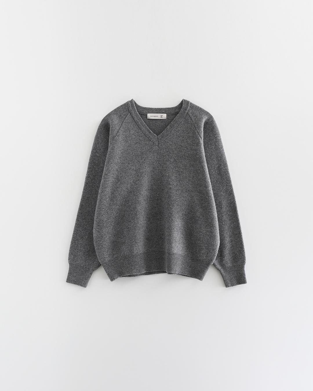 Classic Overfit V-Neck Knit_Grey