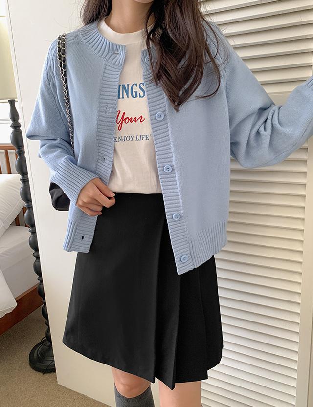 보드라미 라운드넥 가디건 80394