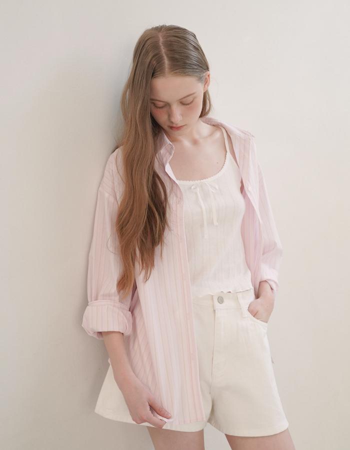 Venia stripe shirt_pink