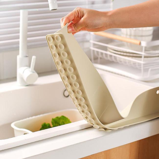 이중으로 강력하게! 이중흡착 포인트컬러 실리콘 싱크대 물막이 3colors