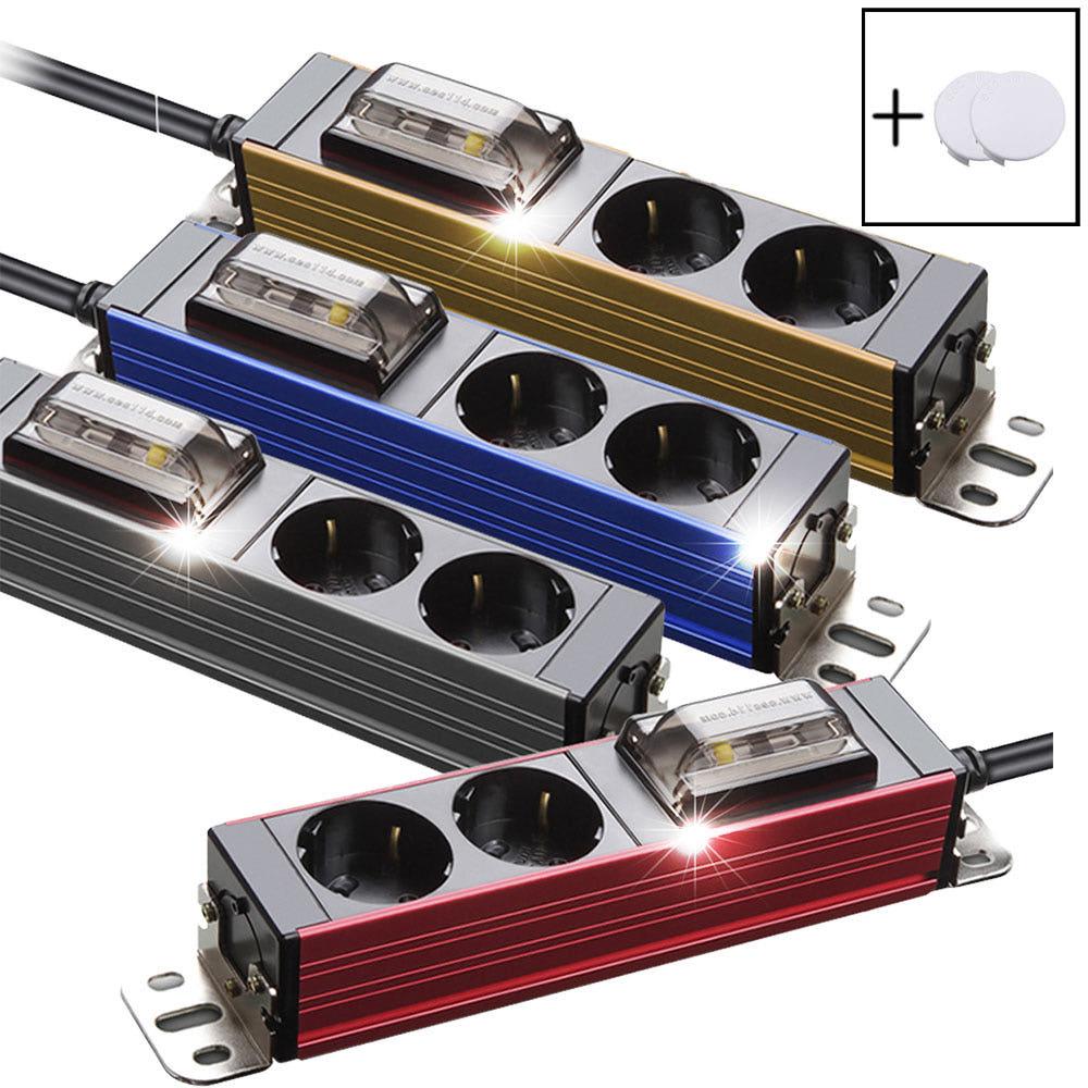 국산 누전차단 2구 1.5M 4000W 멀티콘센트 알루미늄 현대 고용량 멀티탭 에어컨 전용