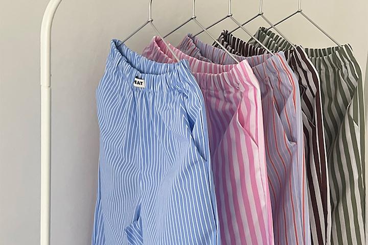 컬러 파자마 팬츠커플 잠옷 긴바지 홈웨어 5colors