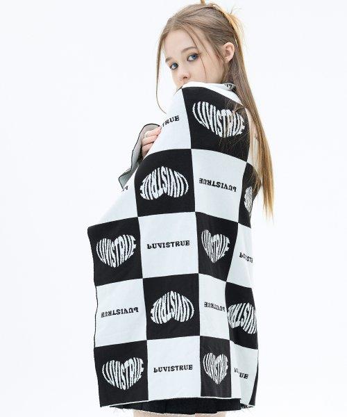 MZ LOGO KNIT BLANKET(BLACK)