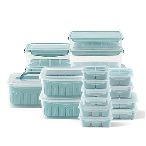 나누담 냉장고 정리 밀폐용기 20종 세트, 밀폐용기 20종, 1세트 - 보관/밀폐용기 | 쿠팡