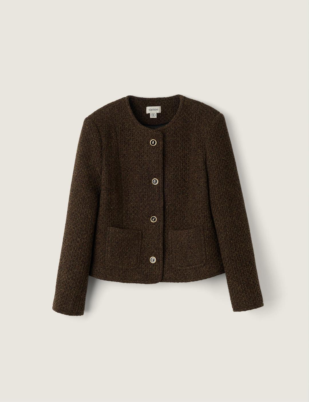 Jacqueline Tweed Jacket (Brown)