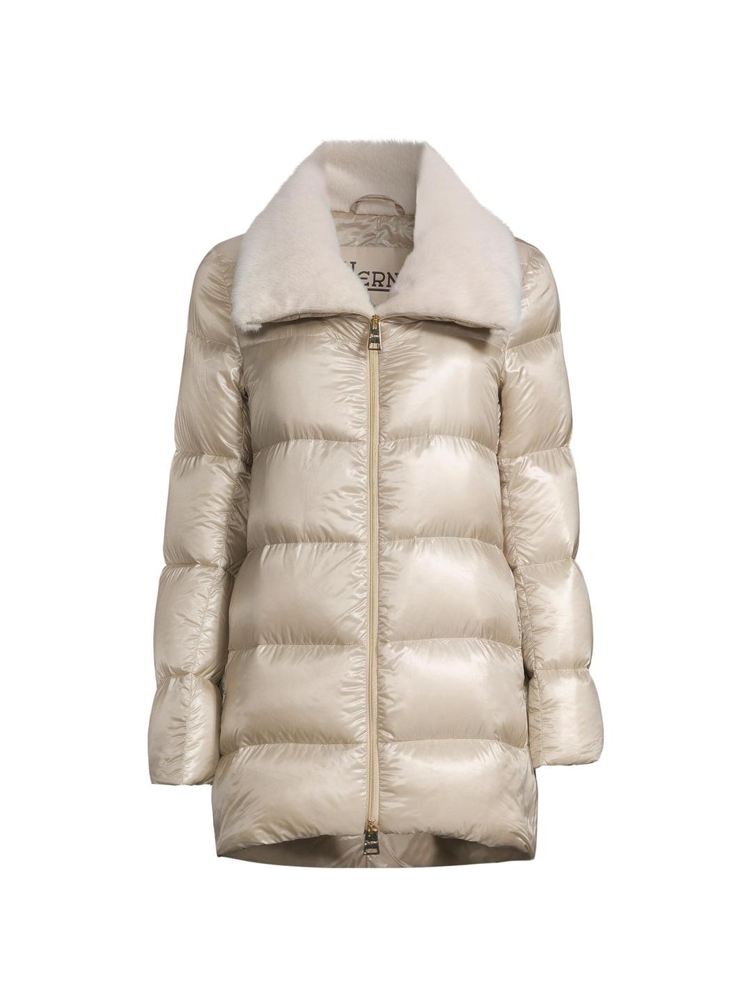 쉘 다운 쇼트 퍼퍼 코트