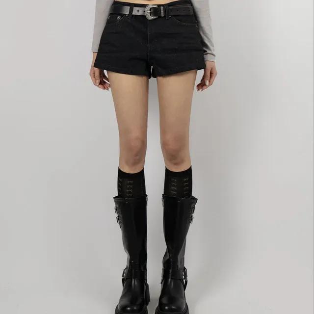 [2월18-24일 이내 출고]시크무드 콘테 논페이드 블랙 숏 팬츠