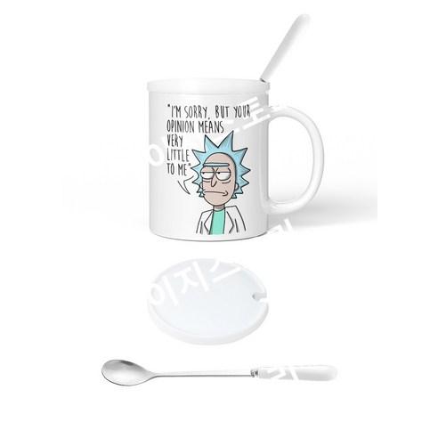 Rick and Morty 릭앤모티 화이트 세라믹 머그컵 - 머그컵 | 쿠팡
