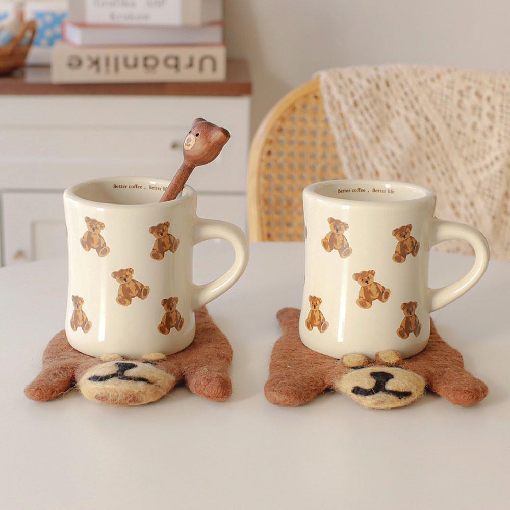 그리즐리 베어 곰돌이 머그컵 홈카페 감성 머그컵 선물용 컵