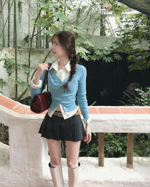 [ 솜다 PICK / 허리 쏘-옥✔ ] 퓨디 딥V 펀칭 크롭 CD