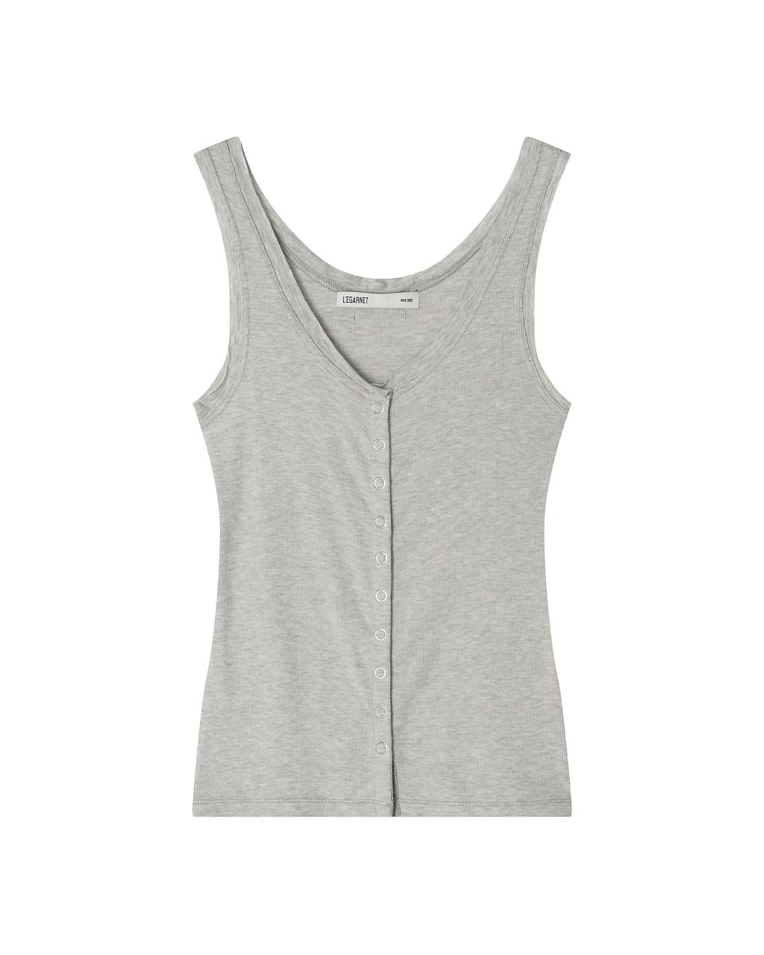 MUTE LAYERED SLEEVELESS _MELANGE GRAY