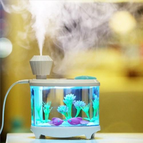 물멍 감성 어항 usb 미니 무드등 가습기 4color