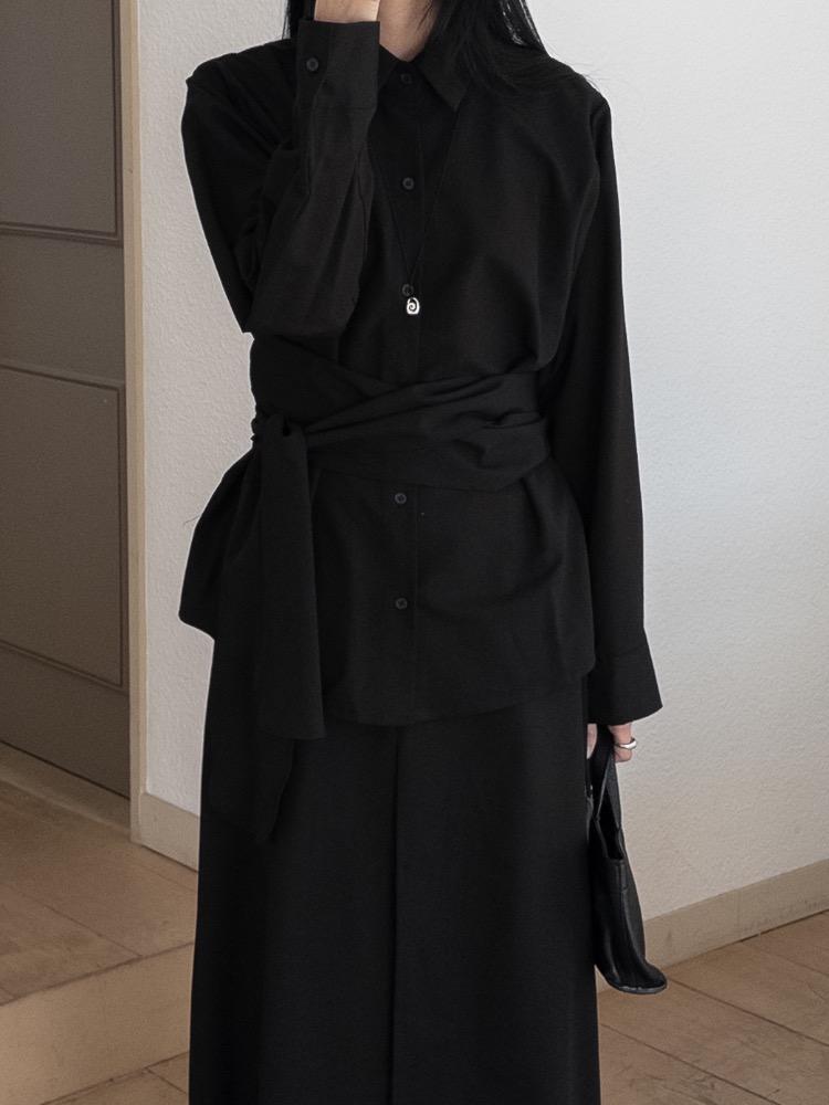 트윈 랩 벨트 셔츠