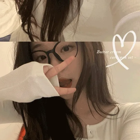 *주문폭주* 버터크림 set 🥞 - 국내제작 슬림핏 가디건 나시 세트